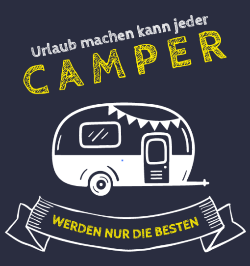 Campingmotiv navy