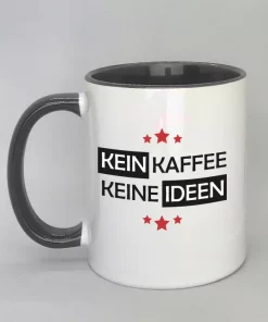 Spruchtasse Kein Kaffee - Keine Ideen Innenseite schwarz