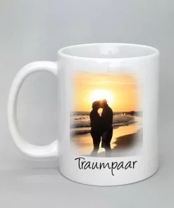 Phototasse Traumpaar weiß