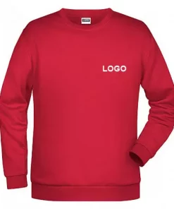 Herren Sweatshirt mit Logo rot