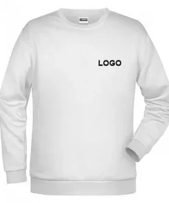 Herren Sweatshirt mit Logo weiß