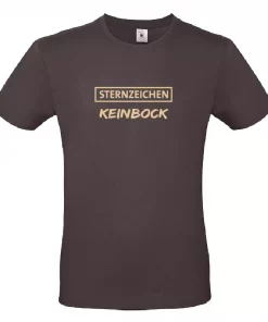 Statement-Shirt Sternzeichen Keinbock braun