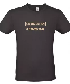 Statement-Shirt Sternzeichen Keinbock schwarz