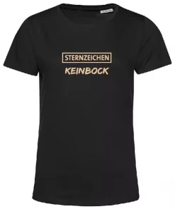 Statement-Shirt Sternzeichen Keinbock schwarz