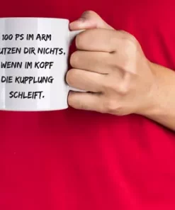 Spruchtasse in der Hand