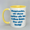 Spruchtasse mit farbiger Innenseite