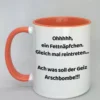 Spruchtasse mit farbiger Innenseite